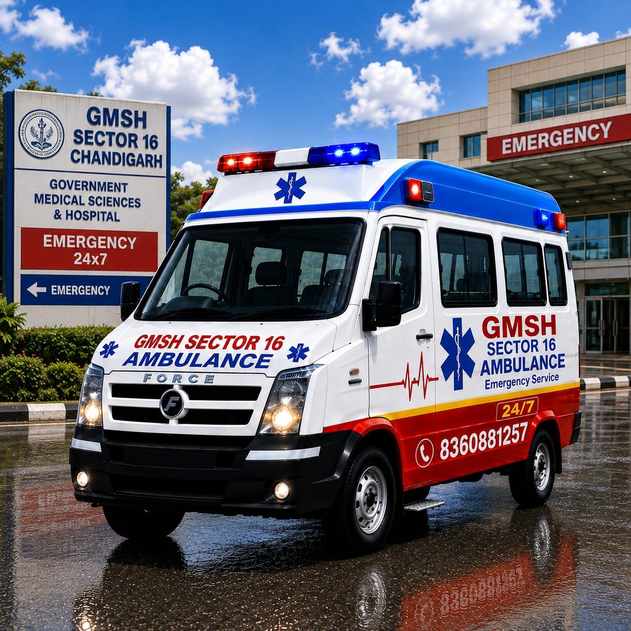 Chandigarh Ambulance Near GMSH Sector 16